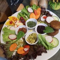 Frühstück: Puffbohni Teller (+ 2 Brötchen) at Café Füchsen in Erfurt