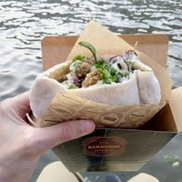 Pita falafel at Barouche in Ghent