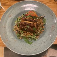 Vegan delicious rice with tofu at Avocado in Athens