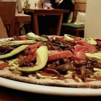 vegan pizza with Avocado (!) really nice at Avocado in Athens