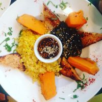 macrobiotic plate at Avocado in Athens