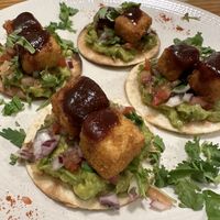 Crispy tofu tostadas - on the special menu. Delicious! Would eat again!!   at Avocado in Athens