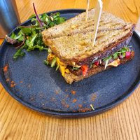 Louisiana Cajun tempeh sandwich at Avocado in Athens