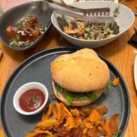 Avocado burger at Avocado in Athens