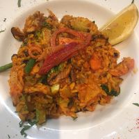 Vegan paella at Avocado in Athens