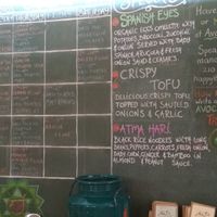 Blackboard menu at Avocado in Athens