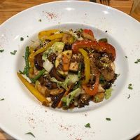 Sauteed mixed vegetables and tofu at Avocado in Athens