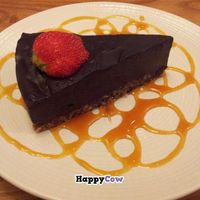 Raw Chocolate Vegan tart at Avocado in Athens