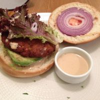 Avocado burger at Avocado in Athens