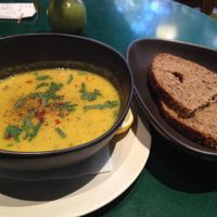 Indian Dal soup at Avocado in Athens