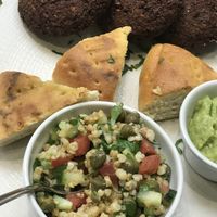 Falafel plate at Avocado in Athens