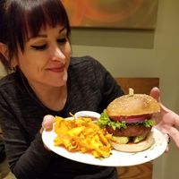 Avocado burger at Avocado in Athens