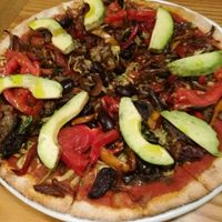 Avocado pizza at Avocado in Athens