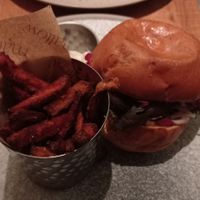 Beetroot burger at Mallow - Borough Market in South East London