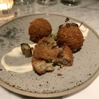 Porcini croquettes (delicious!) at Mallow - Borough Market in South East London