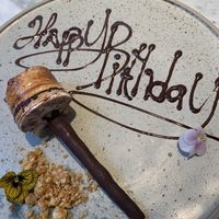 A free birthday plate! With a torched marshmallow  #Veganuary at Mallow - Borough Market in South East London