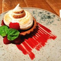 Raspberry s'mores tart (not as good as it looks) at Mallow - Borough Market in South East London