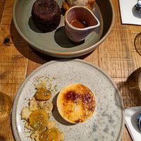 Up: banana cake. Down: creme brulee at Mallow - Borough Market in South East London