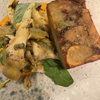 Artichoke and potato pavè  at Mallow - Borough Market in South East London