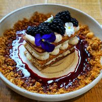 praline blackberry mille-feuille at Mallow - Borough Market in South East London