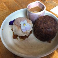 banana pudding, butter-rum sauce, salted caramel ice cream, spiced pineapple at Mallow - Borough Market in South East London