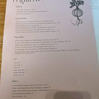 Menu at Mallow - Borough Market in South East London