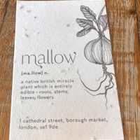 They give you a card with the check that you can plant 🪴   at Mallow - Borough Market in South East London