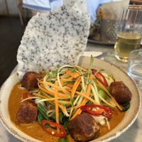 sweet potato laksa  at Mallow - Borough Market in South East London