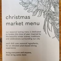 Xmas tasting menu at Mallow - Borough Market in South East London