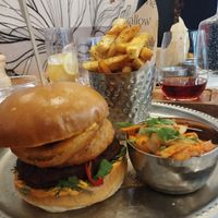 Tempeh burger at Mallow - Borough Market in South East London