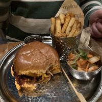 Partially demolished burger!  at Mallow - Borough Market in South East London