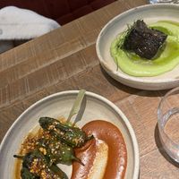 Padron peppers & Nasu dengaku  at Mallow - Borough Market in South East London