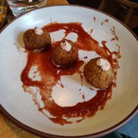 Shiitake & Chestnut Mushroom Croquettes at Mallow - Borough Market in South East London