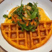 kimchi waffle  at Mallow - Borough Market in South East London