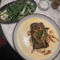 Lasagne and greens  at Mallow - Borough Market in South East London