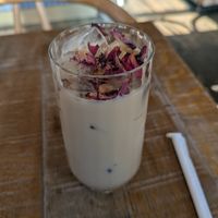 Cold rose and almond chai latte at Mallow - Borough Market in South East London