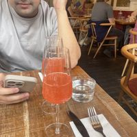 Watermelon elderflower Bellinis  at Mallow - Borough Market in South East London
