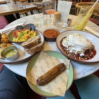 Full English breakfast & pistachio pancakes   at Mallow - Borough Market in South East London