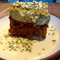 Pistachio pandan tres leche at Mallow - Borough Market in South East London