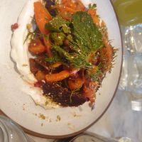 Carrot type salad dish 8/10 really tasty flavours immaculate at Mallow - Borough Market in South East London