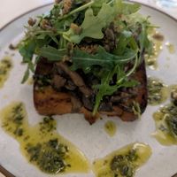 Creamy mushrooms on brioche at Mallow - Borough Market in South East London