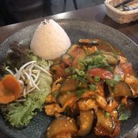 Tofu, eggplant, veggies, rice   at Hanoi Vietnamese Soulfood in Stuttgart