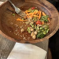 Uh we dug in and forgot to take the photo until nearly finished. Very good Buddha Bowl. Fresh and yummy.  at Avocado Theory in Tinley Park