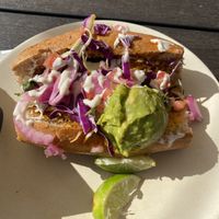 Torta de Carnitas  at Guacamaya Oasis Plant Based Mexican Cuisine in Downey
