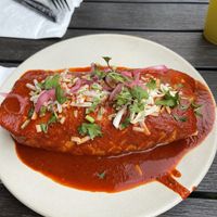 Wet burrito  at Guacamaya Oasis Plant Based Mexican Cuisine in Downey