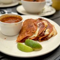 Birria Tacos  at Guacamaya Oasis Plant Based Mexican Cuisine in Downey