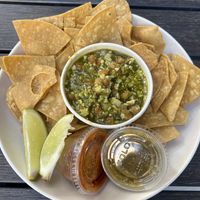 Ceviche with chips   at Guacamaya Oasis Plant Based Mexican Cuisine in Downey