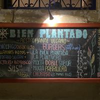 Menú  at Bien Plantado in Iquitos