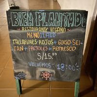 Daily special  at Bien Plantado in Iquitos
