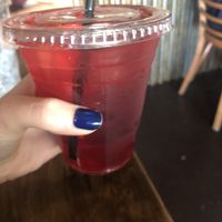The Prickly Pear tea at Black Crown Coffee Co in Tucson